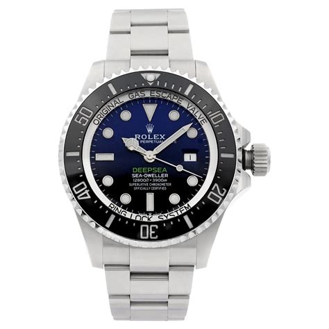 deepsea stainless steel men's rolex oyster black dial watch 126660-0001|Certified Pre.